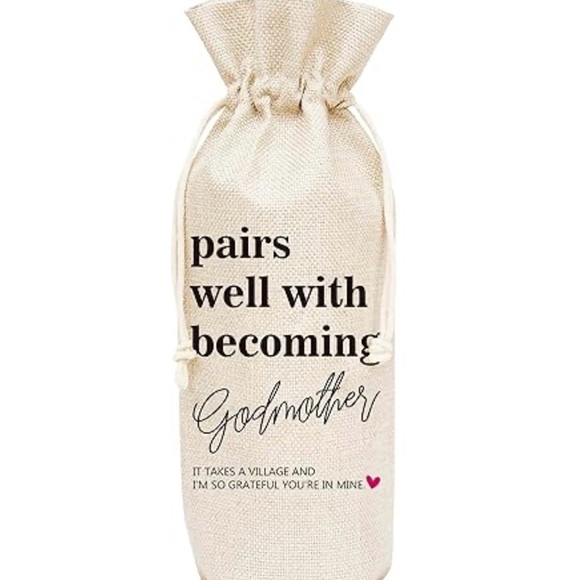 NWOT: Godparent Proposal Gift Wine Bag - Picture 1 of 2